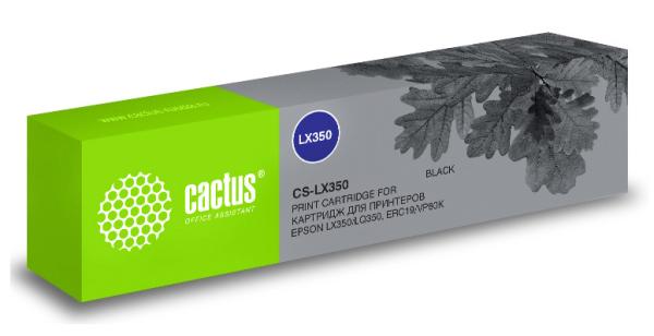 Картридж для Epson LX350/LQ350/ERC19/VP80K, Cactus CS-LX350, черный