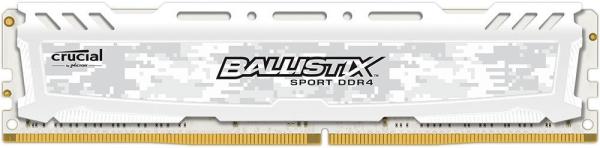 Оперативная память DIMM DDR4 16GB, 3200МГц (PC25600) Crucial Ballistix Sport WHITE (BLS16G4D32AESC), 1.35В, радиатор