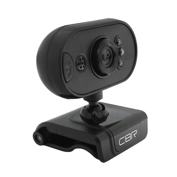 Видеокамера USB2.0 CBR CW 836M Black, 640*480, до 30fps, крепление на монитор, микрофон, подсветка, черный