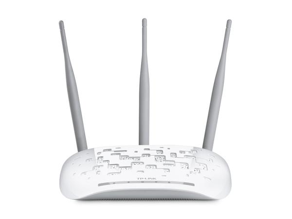 Точка доступа WiFi TP-LINK TL-WA901ND, 1*RJ45 LAN 100Мбит/с, 802.11n 300Мбит/с, 2.4ГГц, PoE, 3*RP-SMA штырь, MIMO