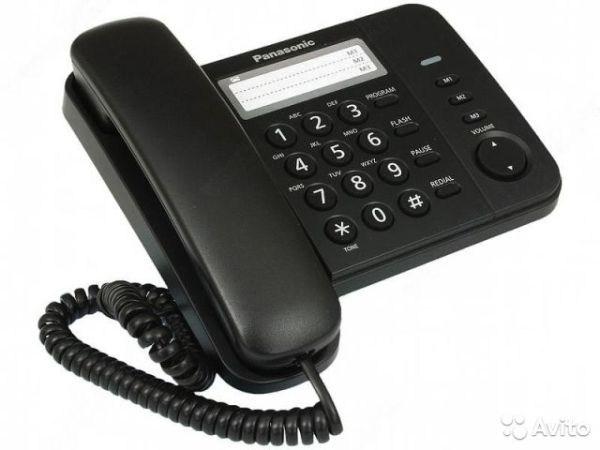 Телефон Panasonic KX-TS2352RUB, повтор, регулировка громкости звонка, возможность установки на стене, черный