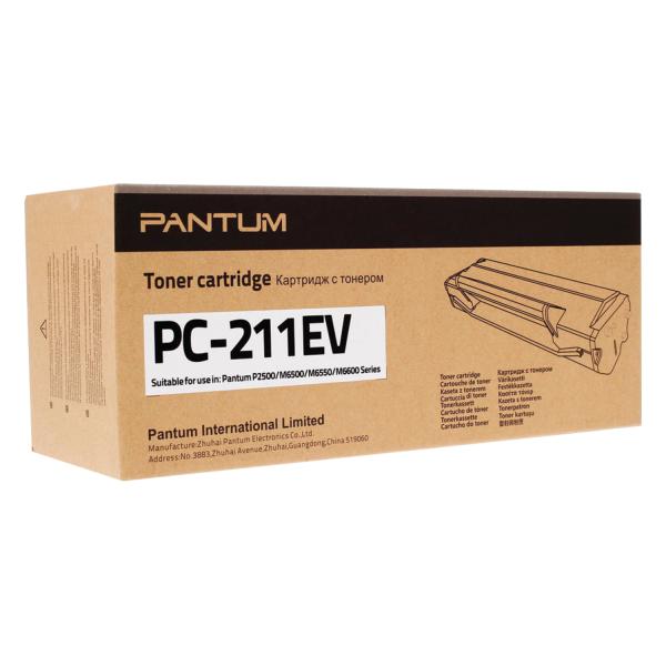 Картридж Pantum PC-211EV, для Pantum P2200/P2207/P2500/P2507/P2500W/M6500/M6550/M6607, 1600стр