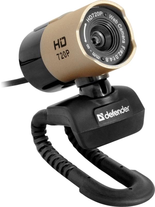 Веб камера USB2.0 Defender G-lens 2577, 1280*720, до 30fps, 56гр, крепление на монитор, микрофон, черный, 63177