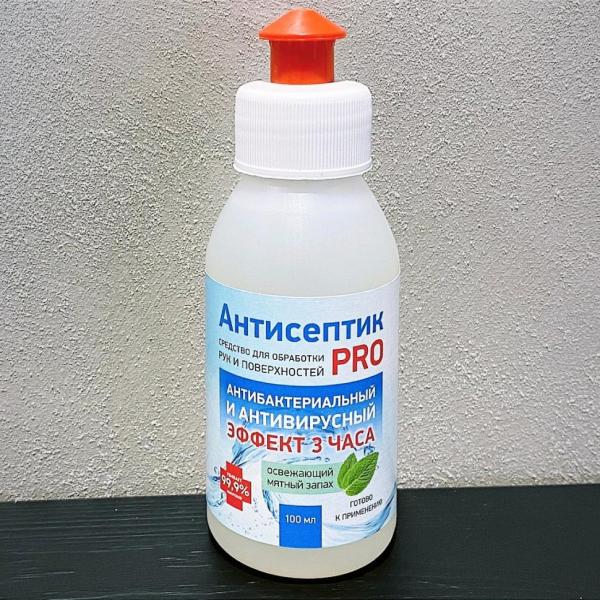 Антисептик PRO, для рук и поверхностей, освежающий мятный запах, 100 мл
