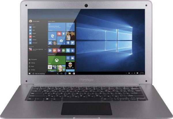 Ноутбук 14" Prestigio SmartBook 141A02, Atom Z3735F 1.33 2GB 32GB SSD 2*USB2.0 WiFi BT microHDMI камера 1.4кг W10 серый