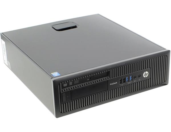Компьютер HP ProDesk 600 G1 SFF, Core i3-4130 3.4/ Звук Видео LAN1Gb / DDR3 4GB/ SSD 120GB/ DVD-RW/ Win 10 Pro черный, Восстановленный