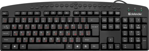 Клавиатура Defender Atlas HB-450, USB, Multimedia 20 кнопок, черный, 45450