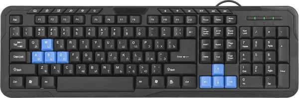 Клавиатура Defender HM-430, USB, Multimedia 12 кнопок, черный, 45430