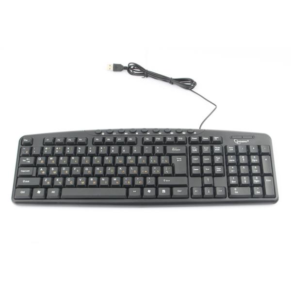Клавиатура Gembird KB-8340UM-BL, USB, Multimedia 9 кнопок, влагозащищенная, черный