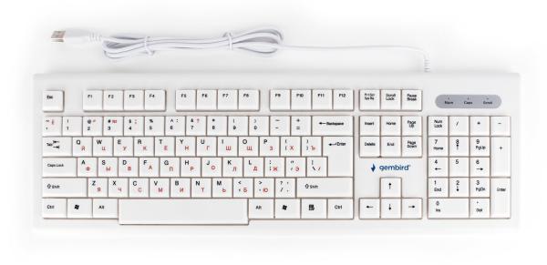Клавиатура Gembird KB-8354U, USB, белый