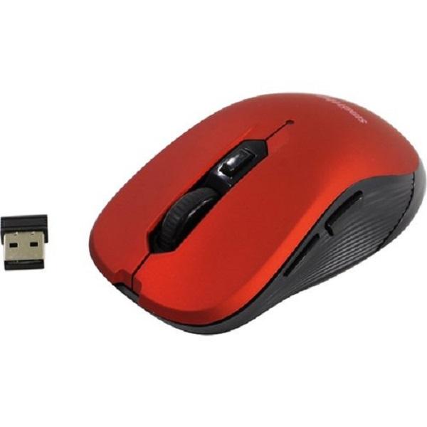 Мышь беспроводная оптическая Smartbuy One 200AG (SBM-200AG-R), USB, 4 кнопки, колесо, FM 10м, 1600/800dpi, 1*AА, красный-черный