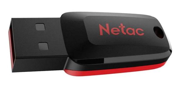 Флэш-накопитель USB2.0  64GB Netac U197 (NE1NT03U197N064G20BK), черный-красный