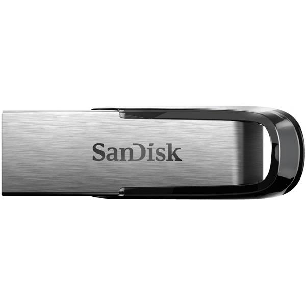 Флэш-накопитель USB3.0  32GB SanDisk CZ73 Ultra Flair SDCZ73-032G-G46, стильный дизайн, металлический корпус, серебристый-черный