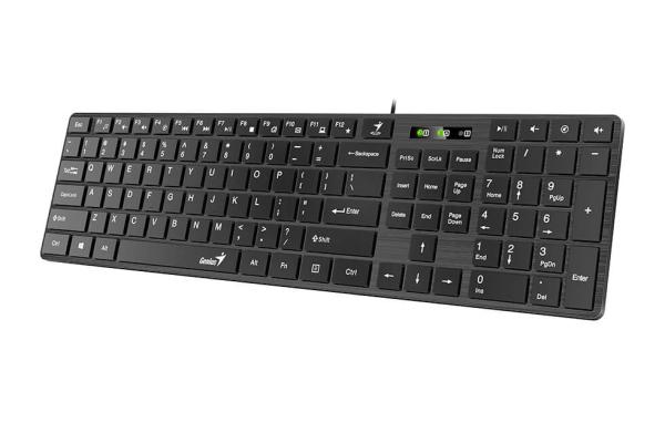 Клавиатура Genius SlimStar 126, USB, влагозащищенная, черный