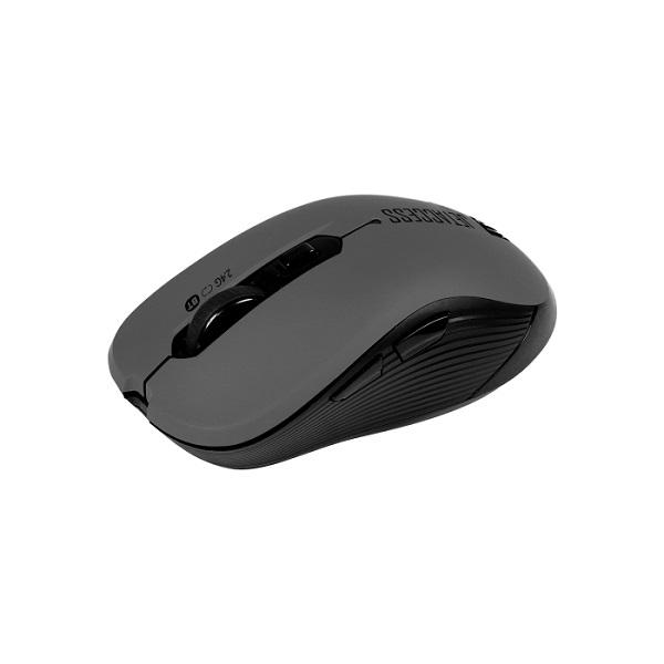 Мышь беспроводная оптическая JETAccess Comfort OM-B90G, USB, 6 кнопок, колесо, BT/FM 10м, 1600/1000dpi, 1*AA, для ноутбука, серый