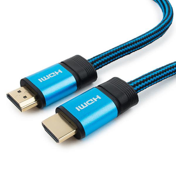 Кабель HDMI штырь - HDMI штырь  1.8м Cablexpert CC-G-HDMIO1-1.8M, версия 1.4, поддержка 3D, ethernet, канал возврата аудио, синий