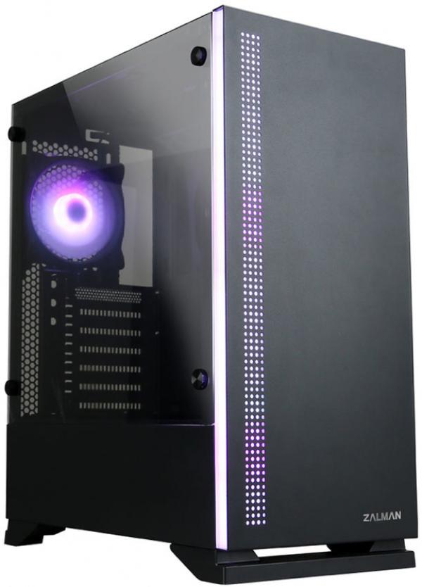 Корпус ATX MidiTower Zalman S5 Black, без БП, 0(2)*3.5"+0(6)*2.5", Audio/2*USB2.0/1*USB3.0, пластик/сталь, 3(7) вент., окно, черный