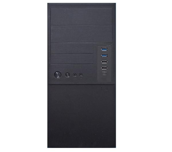 Корпус mATX MiniTower C240-865-6128506 PALLADIUM, без БП, 2(2)*5.25"+2(4)*3.5", 2*USB2.0/2*USB3.0, блокировка кнопки питания, датчик вскрытия, черный