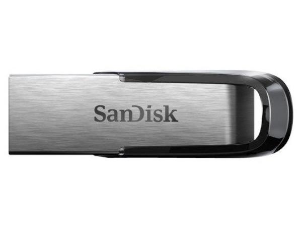 Флэш-накопитель USB3.0  64GB SanDisk Cruzer Ultra Flair SDCZ73-064G-G46, компактный, черный-серебристый