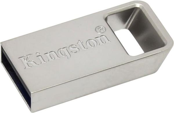 Флэш-накопитель USB3.1  32GB Kingston DTMC3/32GB, 100/15МБ/сек, компактный, серебристый, стильный дизайн, металлический корпус
