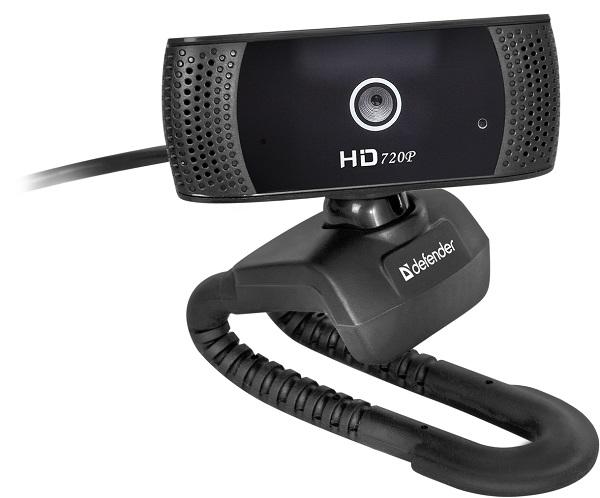Веб камера USB2.0 Defender G-lens 2597, 1280*720, до 30fps, 60гр, крепление на монитор, автофокус, автокоррекция изображения, микрофон, черный, 63197