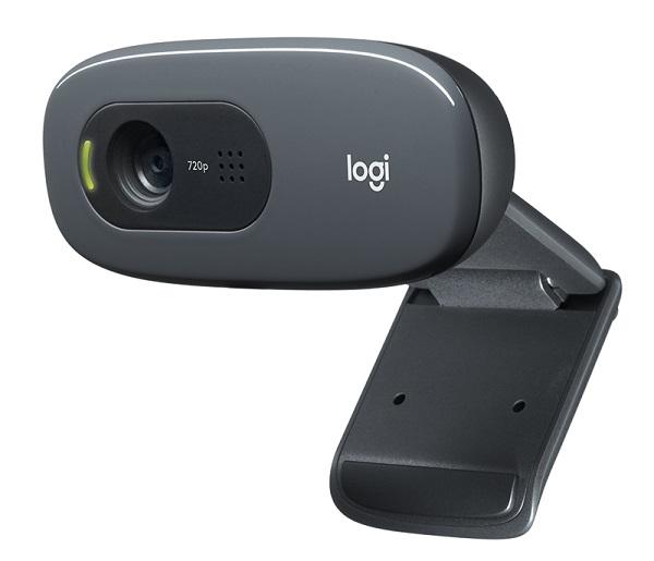 Веб камера USB2.0 Logitech HD Webcam C270, 1280*720, до 30fps, 60гр, крепление на монитор, микрофон с шумоподавлением, поддержка Android, черный, б/у