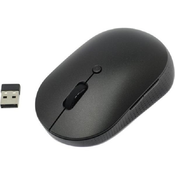 Мышь беспроводная оптическая Xiaomi Mi Dual Mode Wireless Mouse Silent Edition, USB, 5 кнопок, колесо, BT 8м, 1300dpi, 2*ААА, черный, HLK4041GL