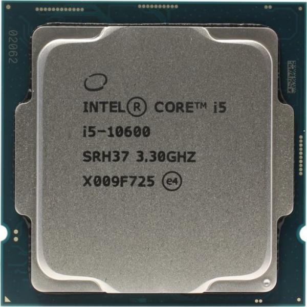 Процессор S1200 Intel Core i5-10600 3.3ГГц, 6*256KB+12MB, 8ГТ/с, Comet Lake 0.014мкм, видео 1200МГц, 65Вт