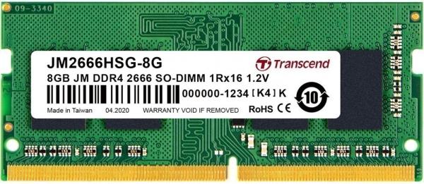 Оперативная память SO-DIMM DDR4  4GB, 2666МГц (PC21280) Transcend JM2666HSG-4G, 1.2В