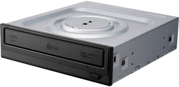 Привод DVD-ROM LG DH18NS61, SATA, DVD 24/24/6/8/16, DVD-RAM 5/5, CD 48/24/48, черный
