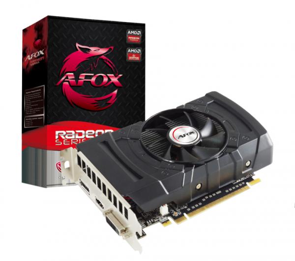 Видеокарта PCI-E Radeon RX 550 Afox AFRX550-2048D5H4, 2GB GDDR5 128bit 1180/6000МГц, PCI-E3.0, DisplayPort/DVI/HDMI, Heatpipe, 75Вт