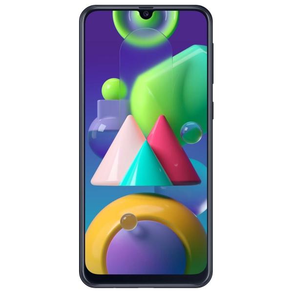 Смартфон 2*sim Samsung Galaxy M21 (SM-M215FZKUSER), Samsung 8*2.3ГГц, 64GB 4GB, AMOLED 6.4" 2340*1080, SD-micro, 4G, WiFi, NFC, 4 камеры 48+8+5/20Мпикс, Android 10, 6000мАч, 75.1*159*8.9мм, черный