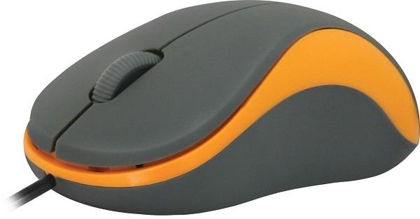 Мышь оптическая Defender Accura MS-970, USB, 3 кнопки, колесо, 1000dpi, серый-оранжевый, 52971