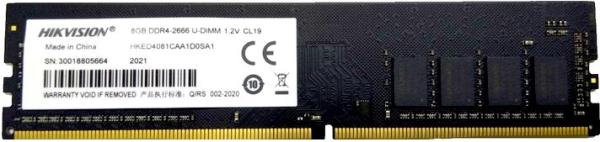 Оперативная память DIMM DDR4  8GB, 2666МГц (PC21280) Hikvision HKED4081CBA1D0ZA1/8G, 1.2В