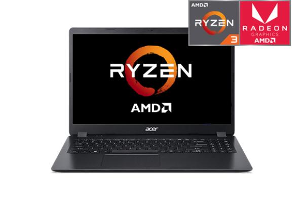 Ноутбук 15" Acer Extensa EX215-22-R964 (NX.EG9ER.01E), Ryzen 3 3250U 2.6 4GB 500GB 1920*1080 Radeon Vega 3 USB2.0/USB3.0 LAN WiFi BT HDMI камера 1.9кг DOS черный