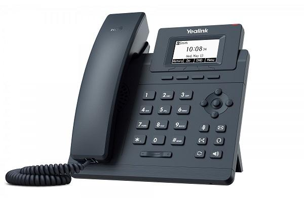 Телефон VoIP Yealink SIP-T30, LAN, SIP, ЖКД, спикерфон, 1 линия, черный-серый