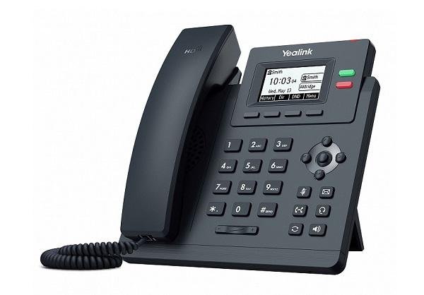 Телефон VoIP Yealink SIP-T31, LAN, SIP, ЖКД, спикерфон, 2 линии, черный