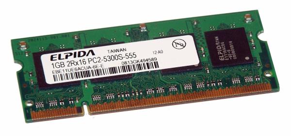 Оперативная память SO-DIMM DDR2 1GB, 800МГц (PC6400) Elpida PC2-5300S-555, 1.8В