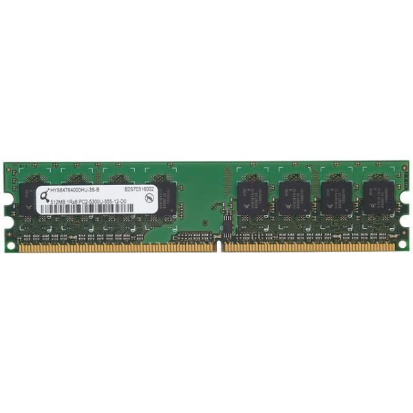 Оперативная память DIMM DDR2  512MB,  667МГц (PC5300) HYS64T64000HU-3S-B, 1.8В