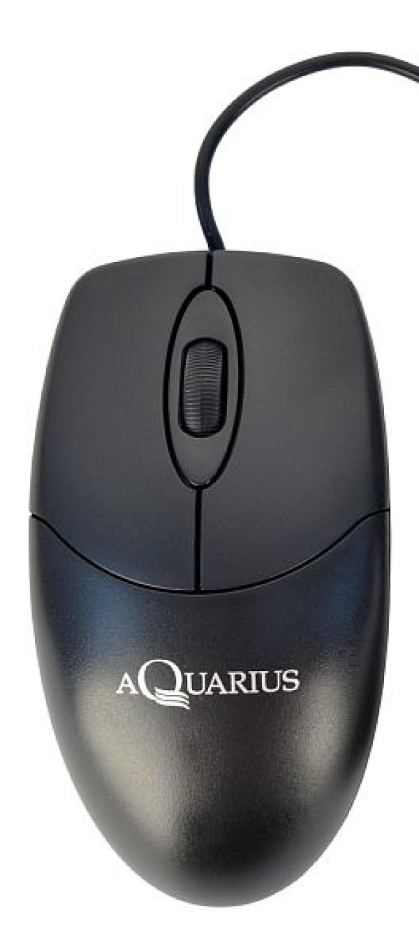 Мышь Aquarius CAN-603, PS/2, 2 кнопки, колесо, оптическая, черный