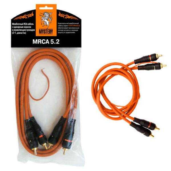 Кабель RCA*2 штырь - RCA*2 штырь  5м Mystery MRCA 5.2, оранжевый