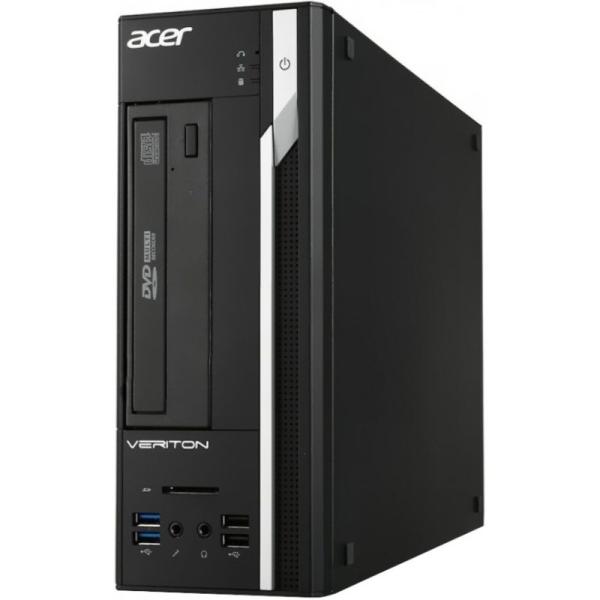 Компьютер Acer Veriton X2632G SFF, Celeron G1840/ Звук Видео LAN1Gb/ DDR3 4GB/ 500GB/ DVD-RW/ Win 10 Pro черный, Восстановленный