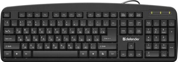 Клавиатура Defender Office HB-910, USB, черный, 45910