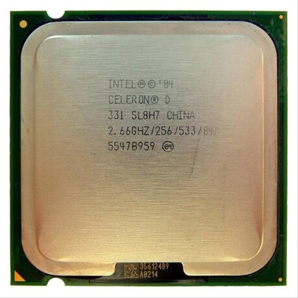 Процессор S775 Intel Celeron D 331 2.66ГГц, 256К, 533МГц, Prescott 0.09мкм, EDB/EM64T/EVP/SSE/SSE2/SSE3, 84Вт