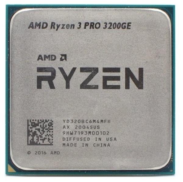 Процессор AM4 AMD RYZEN 3 3200GE 3.3ГГц, 4*256KB+4MB, Picasso, 0.012мкм, видео 1200МГц, Quad Core, Dual Channel, Radeon Vega 8, 65Вт