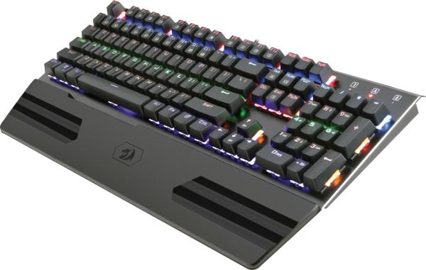 Клавиатура Redragon Hara, USB, влагозащищенная, механическая, подсветка, подставка для запястий, черный, 74944
