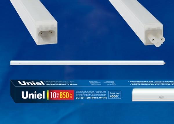 Светильник линейный светодиодный Uniel ULI-E01-10W/NW/K WHITE - 299 р