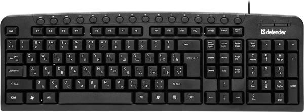 Клавиатура Defender Focus HB-470, USB, Multimedia 16 кнопок, черный, 45470