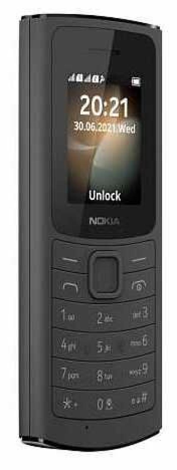 Мобильный телефон 2*SIM Nokia 110 4G DS, GSM900/1800/1900, 1.8" 160*120, FM радио, MP3 плеер, 50*121*14.4мм 85г, черный