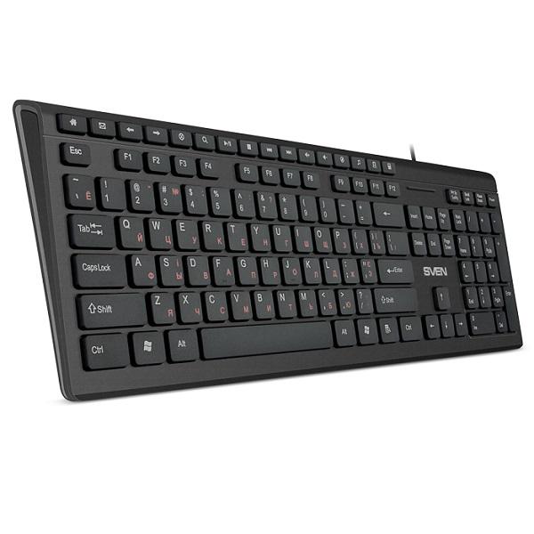 Клавиатура Sven KB-S307M, USB, Multimedia 17 кнопок, черный